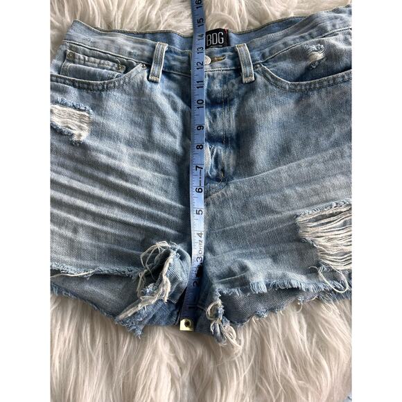 BDG Urban Outfitters Women's Distressed High Rise Girlfriend Shorts Blue Size 26 - Picture 12 of 13